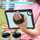 iPad Air 11" / 10.9" Rugged Case - 360° Stand, Hand & Shoulder Strap - Shockproof (M2/M3/M4) - Black