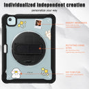iPad Air 11" / 10.9" Rugged Case - 360° Stand, Hand & Shoulder Strap - Shockproof (M2/M3/M4) - Black