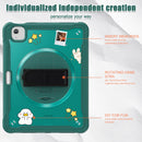 iPad Air 11" / 10.9" Rugged Case - 360° Stand, Hand & Shoulder Strap - Shockproof (M2/M3/M4) - Green