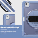 iPad Air 11" / 10.9" Rugged Case - 360° Stand, Hand & Shoulder Strap - Shockproof (M2/M3/M4) - Lavender