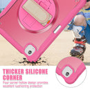 iPad Air 11" / 10.9" Rugged Case - 360° Stand, Hand & Shoulder Strap - Shockproof (M2/M3/M4) - Rose