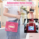 iPad Air 11" / 10.9" Rugged Case - 360° Stand, Hand & Shoulder Strap - Shockproof (M2/M3/M4) - Rose