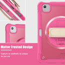 iPad Air 11" / 10.9" Rugged Case - 360° Stand, Hand & Shoulder Strap - Shockproof (M2/M3/M4) - Rose