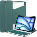 360° Rotating Keyboard Case for iPad Air 13 (2026-2024 M4/M3/M2) – Detachable Keyboard with Pencil Holder [Teal]