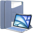 360° Rotating Keyboard Case for iPad Air 13 (2026-2024 M4/M3/M2)– Detachable Keyboard with Pencil Holder [Lavender]