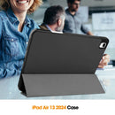 iPad Air 13 (M3 2025) Tri Fold Case with Pen Holder [Black]