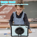 iPad Air 13" Rugged Case (M2/M3/M4) - 360° Stand, Hand & Shoulder Strap - Shockproof - Black
