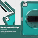 iPad Air 13" Rugged Case (M2/M3/M4) - 360° Stand, Hand & Shoulder Strap - Shockproof - Green