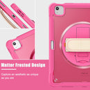 iPad Air 13" Rugged Case (M2/M3/M4) - 360° Stand, Hand & Shoulder Strap - Shockproof - Rose