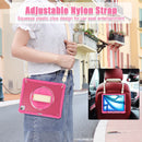 iPad Air 13" Rugged Case (M2/M3/M4) - 360° Stand, Hand & Shoulder Strap - Shockproof - Rose