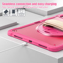 iPad Air 13" Rugged Case (M2/M3/M4) - 360° Stand, Hand & Shoulder Strap - Shockproof - Rose