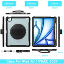 iPad Air 13’’ Rugged Case (M2/M3/M4) - 360° Stand Hand &