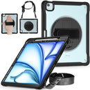 iPad Air 13’’ Rugged Case (M2/M3/M4) - 360° Stand Hand &