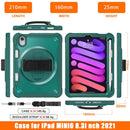iPad Mini 6 / 7 (A17 Pro) Rugged Case - 360° Stand Hand &