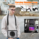 iPad Mini 6 / 7 (A17 Pro) Rugged Case - 360° Stand, Hand & Shoulder Strap - Shockproof - Black