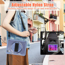 iPad Mini 6 / 7 (A17 Pro) Rugged Case - 360° Stand, Hand & Shoulder Strap - Shockproof - Lavender