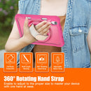 iPad Mini 6 / 7 (A17 Pro) Rugged Case - 360° Stand, Hand & Shoulder Strap - Shockproof - Rose