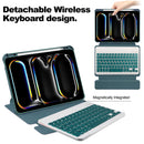 360° Rotating Keyboard Case for iPad Pro 11 (M4 2024 / M5 2025) – Detachable Keyboard with Pencil Holder [Teal]