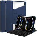 360° Rotating Keyboard Case for iPad Pro 11 (M4 2024 / M5 2025) – Detachable Keyboard with Pencil Holder [Navy]