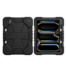 iPad Pro 13-Inch (M4) 2024 Rugged Shockproof Case with Kickstand (Black)