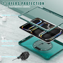 iPad Pro 11" Rugged Case (M5 2025 / M4 2024) - 360° Stand, Hand & Shoulder Strap - Shockproof - Green