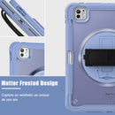 iPad Pro 11" Rugged Case (M5 2025 / M4 2024) - 360° Stand, Hand & Shoulder Strap - Shockproof - Lavender