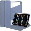 Rotating Acrylic Back PU Leather Case for iPad Pro 13 (M4 2024 / M5 2025) with Pencil Holder [Lavender]