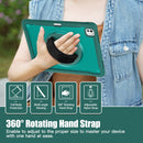 iPad Pro 13" Rugged Case (M5 2025 / M4 2024) - 360° Stand, Hand & Shoulder Strap - Shockproof - Green