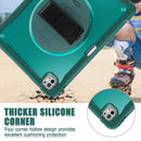 iPad Pro 13" Rugged Case (M5 2025 / M4 2024) - 360° Stand, Hand & Shoulder Strap - Shockproof - Green