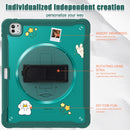 iPad Pro 13" Rugged Case (M5 2025 / M4 2024) - 360° Stand, Hand & Shoulder Strap - Shockproof - Green