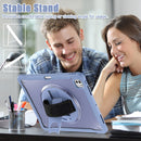 iPad Pro 13" Rugged Case (M5 2025 / M4 2024) - 360° Stand, Hand & Shoulder Strap - Shockproof - Lavender
