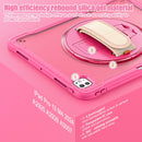 iPad Pro 13" Rugged Case (M5 2025 / M4 2024) - 360° Stand, Hand & Shoulder Strap - Shockproof - Rose