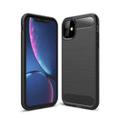 iPhone 11 Carbon Fibre TPU Case Slim Shockproof Cover Black