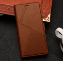 iPhone 13 Pro Max Flip Wallet Case Cowhide Dot Pattern