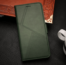 iPhone 15 Plus Flip Wallet Case Cowhide Dot Pattern