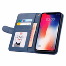 iPhone 12 Pro Flip Wallet Case Cowhide Dot Pattern
