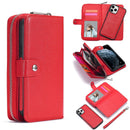iPhone 12 Mini Case Zipper Wallet (Red) 1