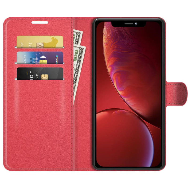 iPhone 14 Case - iPhone 14 / PU Wallet Case / Red - Phone