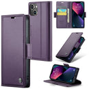 iPhone 14 CaseMe 023 Wallet Flip Cover RFID Protection Card