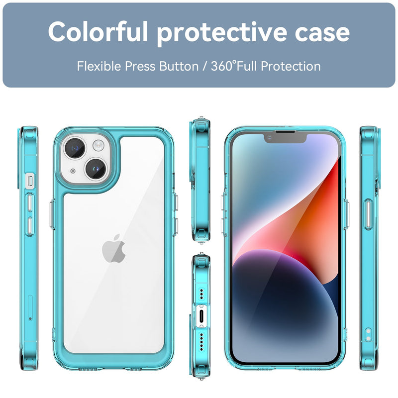 Apple iPhone 14 Plus Soft TPU Bumper Case [Clear Blue]