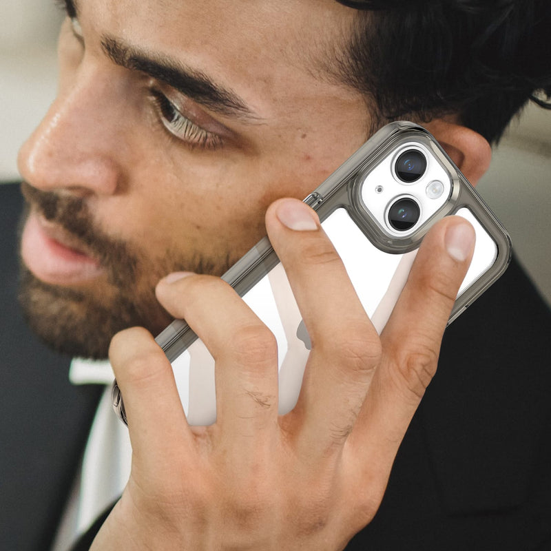 Apple iPhone 14 Plus Soft TPU Bumper Case [Clear Grey]