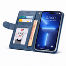 iPhone 14 Pro Max Flip Wallet Case Cowhide Dot Pattern
