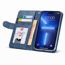 iPhone 14 Pro Max Flip Wallet Case Cowhide Dot Pattern 9