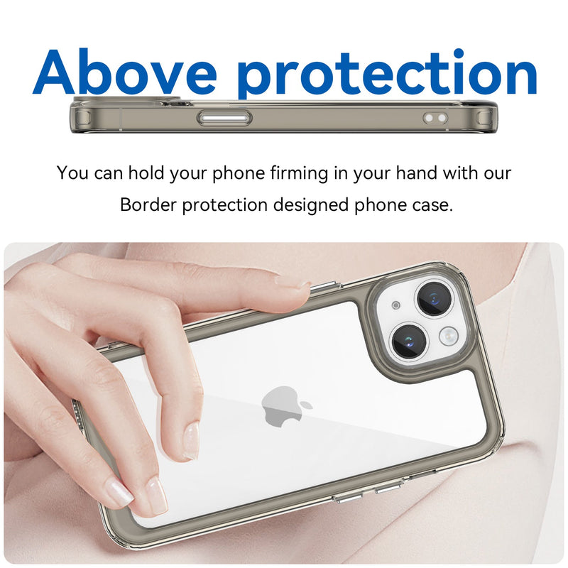 Apple iPhone 14 Soft TPU Bumper Case [Clear Grey]