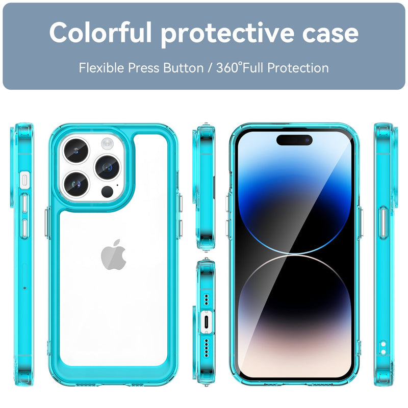 Apple iPhone 14 Pro Max Soft TPU Bumper Case [Clear Blue]