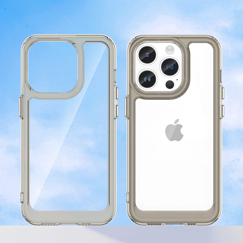 Apple iPhone 14 Pro Max Soft TPU Bumper Case [Clear Grey]