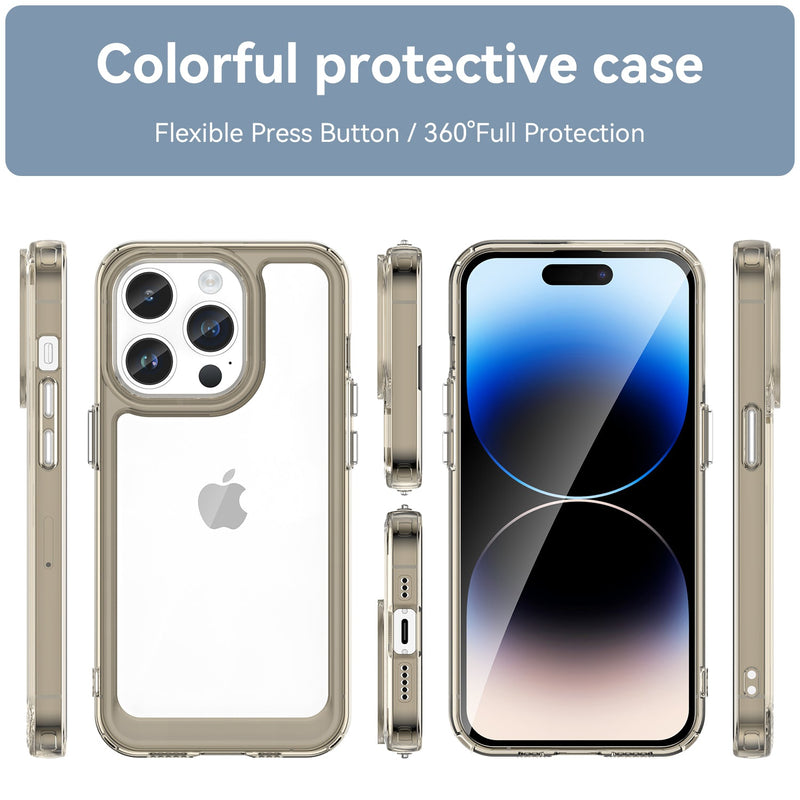 Apple iPhone 14 Pro Max Soft TPU Bumper Case [Clear Grey]