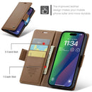 iPhone 15 CaseMe 023 Wallet Flip Cover RFID Protection Card