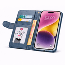iPhone 15 Pro Flip Wallet Case Cowhide Dot Pattern