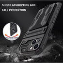 iPhone 15 Heavy Duty Shockproof Case With Card Holder &